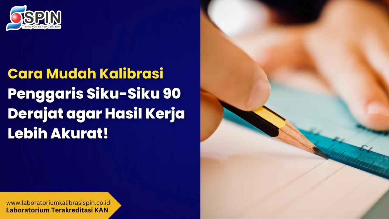 jelaskan cara kalibrasi penggaris siku-siku 90 derajat